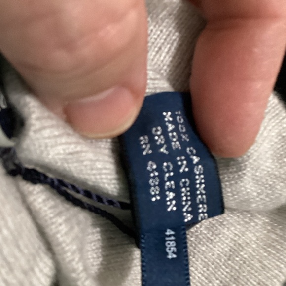 Ralph Lauren Women's Long Gray cashmere gloves - Picture 4 of 5